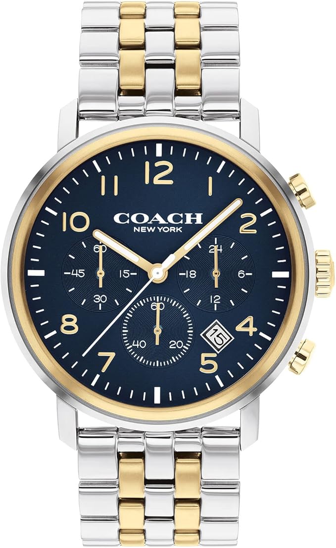 42 毫米手表, 金色, 计时码表 : coach: 亚马逊中国: 钟表